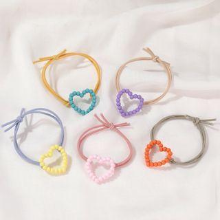 Bead Heart Hair Tie
