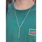 Metallic-bar Chain Necklace