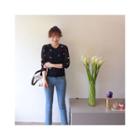 Embroidered Sheer Cardigan