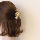Flower Alloy Faux Pearl Hair Clamp Flower - One Size