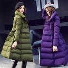Padded Button Coat Dress