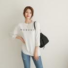 Moment Printed Dip-back Long T-shirt