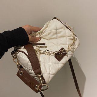 Quilted Barrel Crossbody Bag