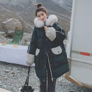 Padded Two Tone Zipped Parka
