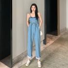 Straight-cut Jumper Jeans / Camisole Top