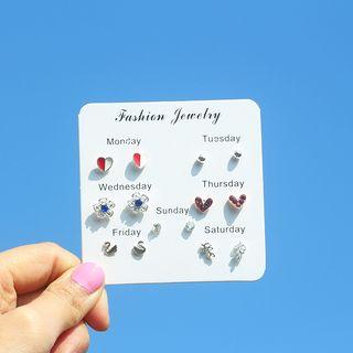 Set Of 7: Stud Earring