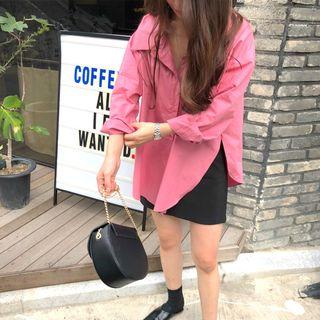 Plain Slit-side Shirt