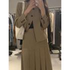 Round-neck Flap-front Jacket
