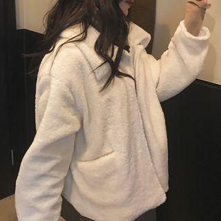 Faux Lambswool Zip Jacket