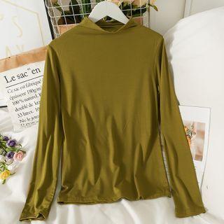 High-neck Slim-fit T-shirt In 7 Colors