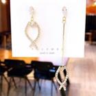 Non-matching Fish Drop Earring 1 Pair - As Shown In Figure - One Size