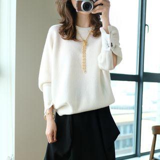 Plain Panel Sweater