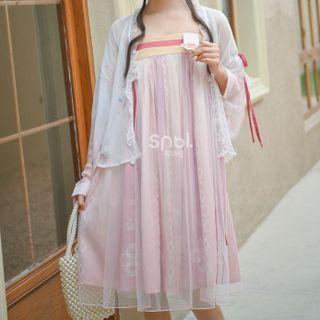 Floral Hanfu Light Jacket / Patterned Overall Dress