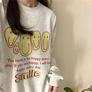 Smiley Face Lettering Sweatshirt (various Designs)