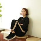 Contrast-trim Straight Sweatpants