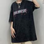Short-sleeve Floral Print Washed T-shirt
