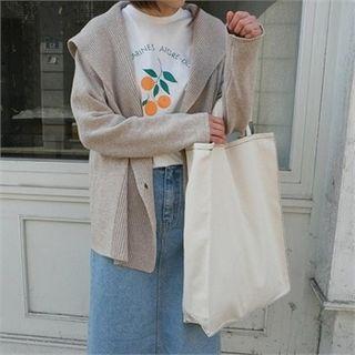 Stitched Cotton Shopper Bag