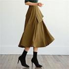 Tall Size Band-waist Layered A-line Skirt