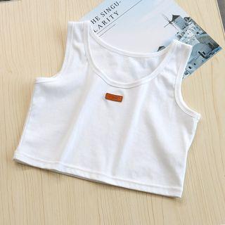 Patched Crop Tank Top