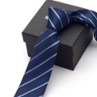Striped Neck Tie (6cm) Blue - One Size