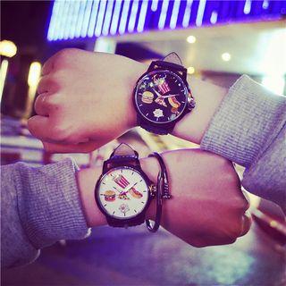 Burger-print Strap Watch