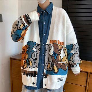 V-neck Print Jacket