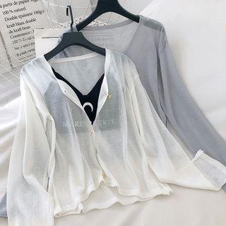 See-through Long-sleeve Cover Up