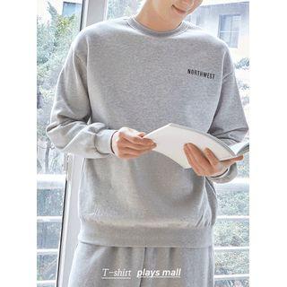 Letter Illustrated Sweatshirt