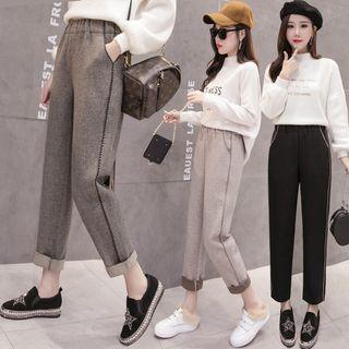 High-waist Woolen Pants