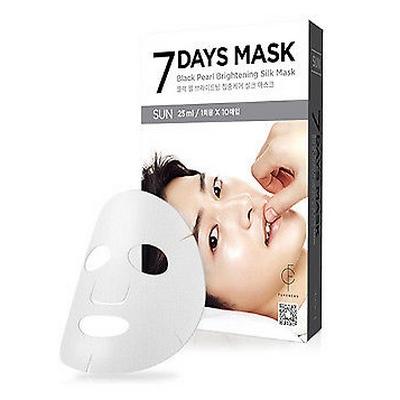 Forencos - 7 Days Mask Black Pearl Brightening Silk Mask (sunday) 10 Pcs