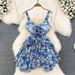 Asymmetrical Floral Sundress