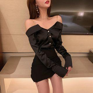 Strappy Sheath Party Dress Black - One Size