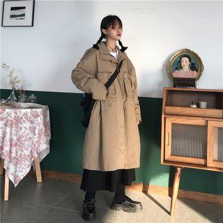 Front Pocket Plain Zip Coat