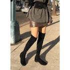 Python Pleather A-line Mini Skirt
