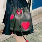 Heart-patch Bucket Bag