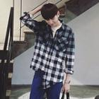 Gradient Gingham Long-sleeve Shirt