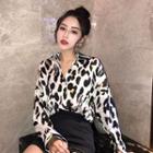 Leopard Long-sleeve Shirt As Shown In Figure - One Size