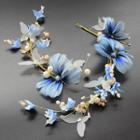 Bridal Flower Headpiece Light Blue - One Size