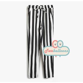 Drawstring Striped Pants