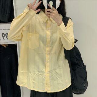 Striped Shirt Light Yellow - One Size