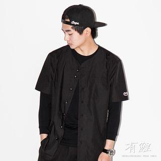 Number Print Short-sleeve Shirt