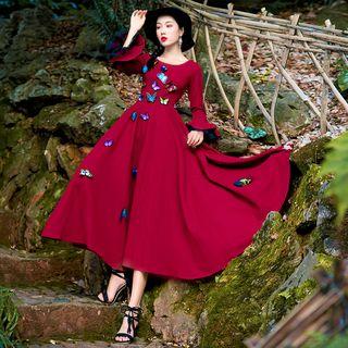 Butterfly Accent A-line Dress