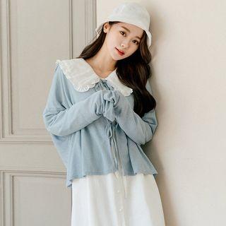 Two-way Beribboned Boxy Top