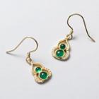 Rhinestone Calabash Drop Earring S925 Silver - As Shown In Figure - One Size