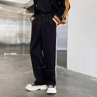 High-waist Striped Dress Pants