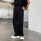 High-waist Striped Dress Pants