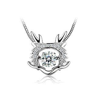 925 Sterling Silver Zodiac Dragon Pendant With Necklace