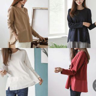 Slit-hem Cotton T-shirt