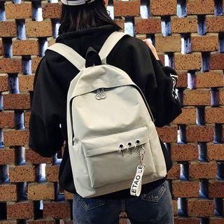 Ring-accent Canvas Backpack
