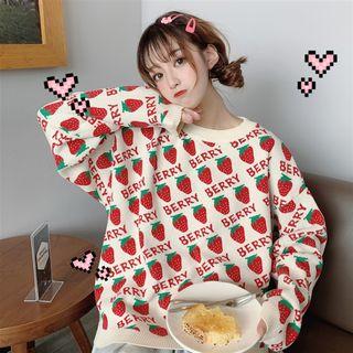 Strawberry Pattern Sweater / Knit Vest